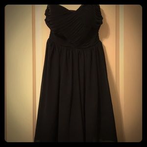 Navy blue formal mid length dress